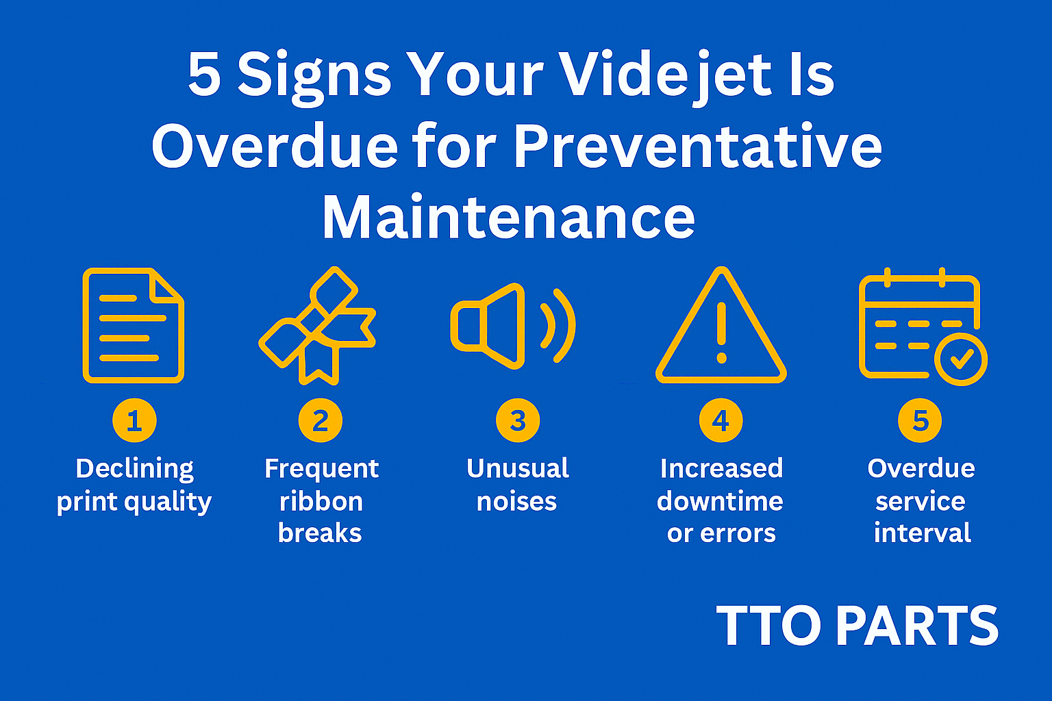 5 Signs Your Videojet 6530 Is Overdue for Preventative Maintenance